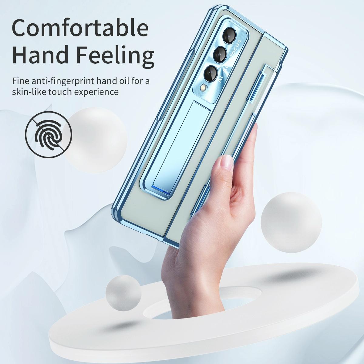 For Samsung Galaxy Z Fold4 5G Phantom Series Folding Case - Blue 7
