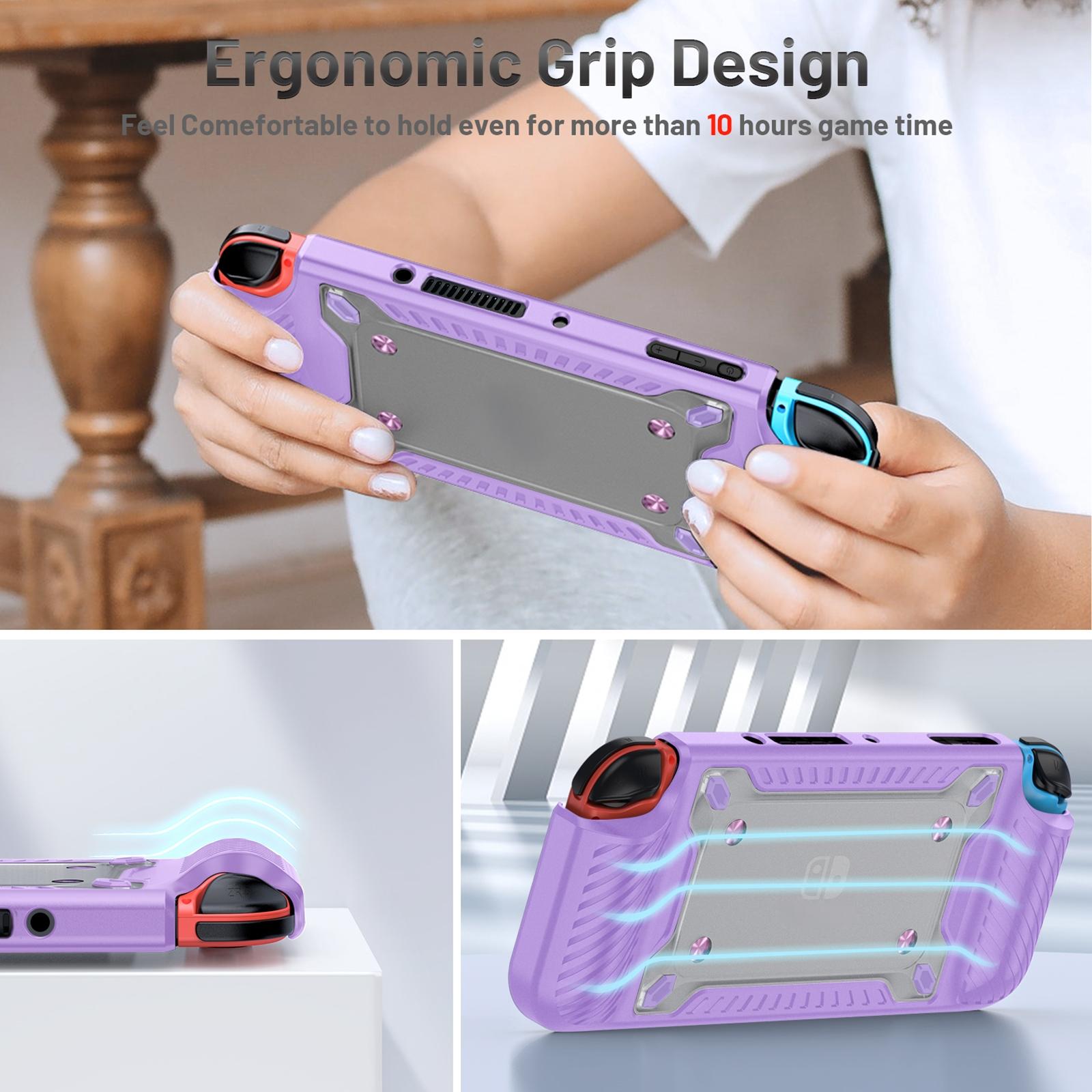 Protective Tpu Pc Case for Nintendo Switch Oled - Blue 6