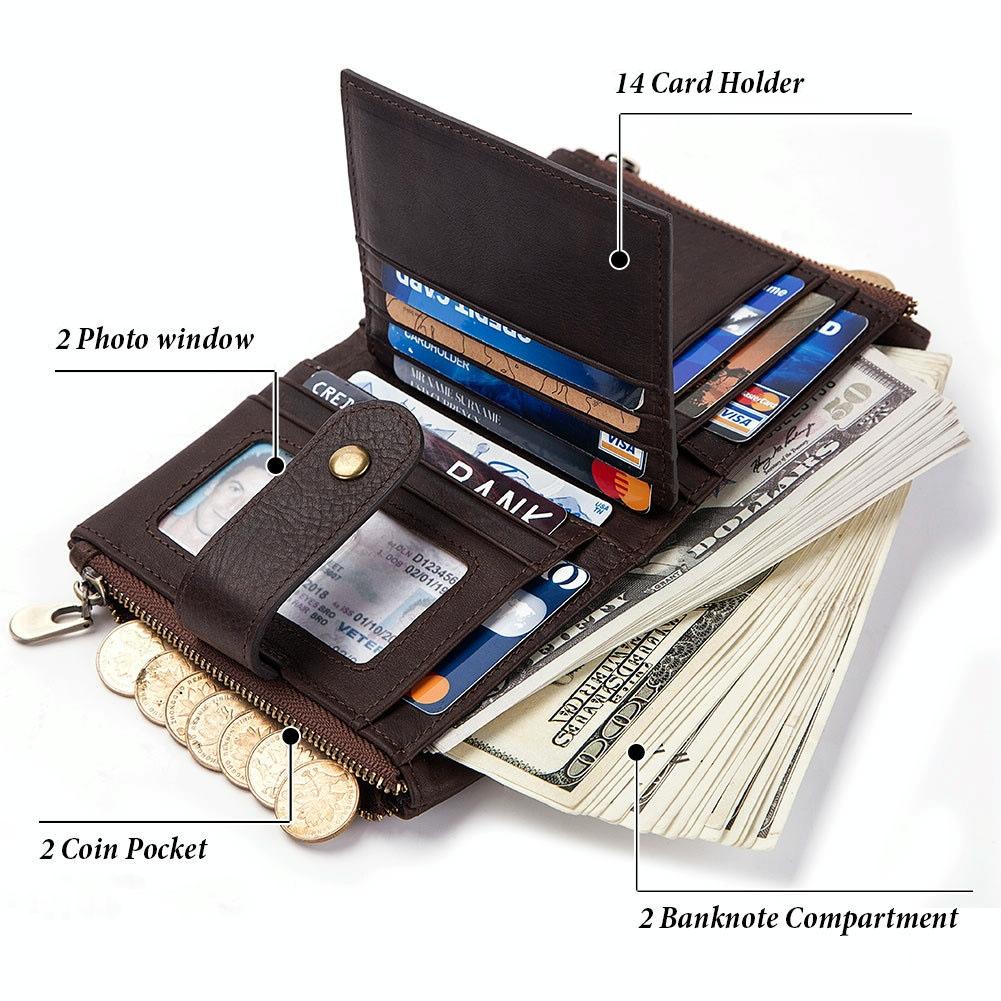 Secure Multi-function Rfid Wallet - Anti-theft - Brown 5