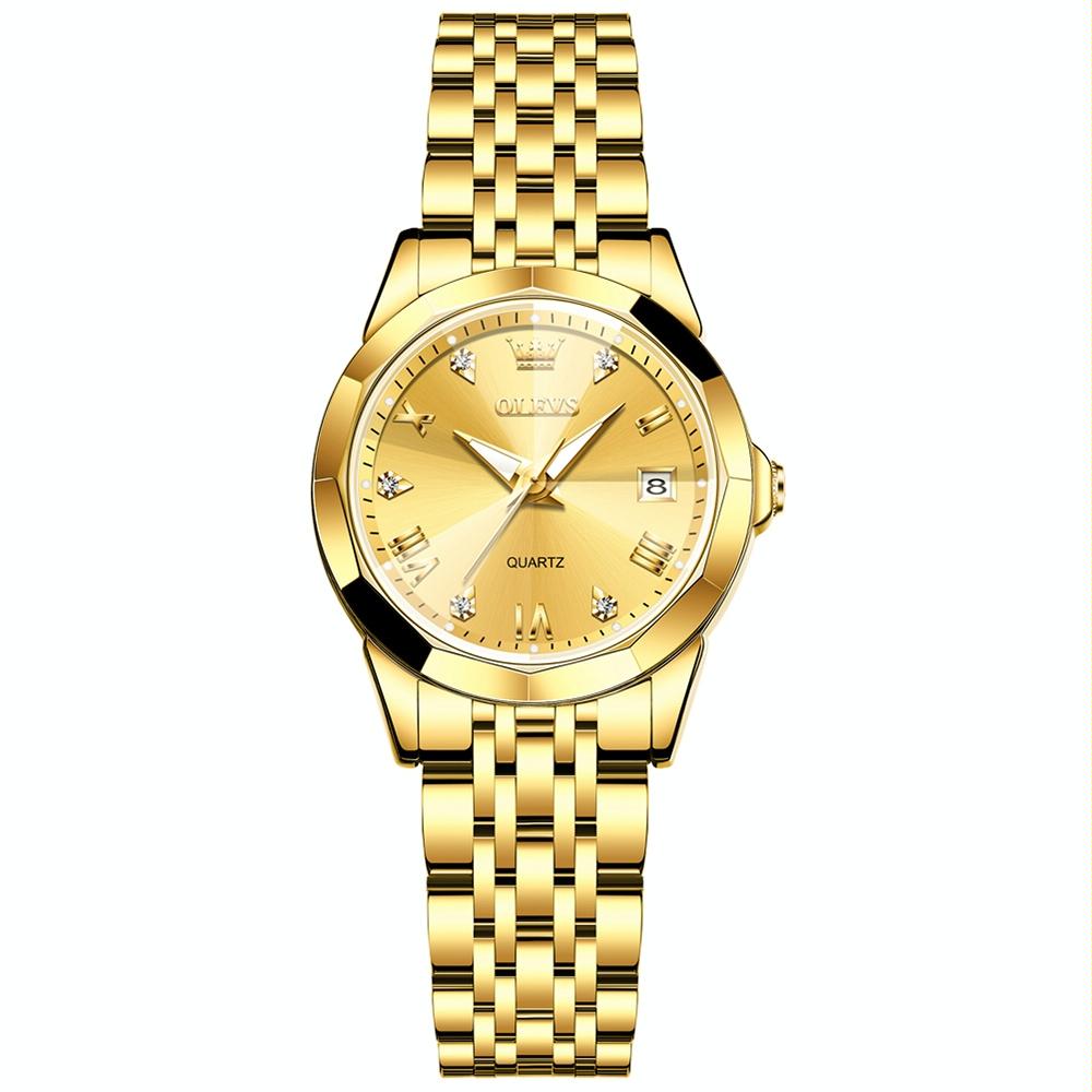 Waterproof Quartz Watch with Butterfly Buckle for Women - Black 14