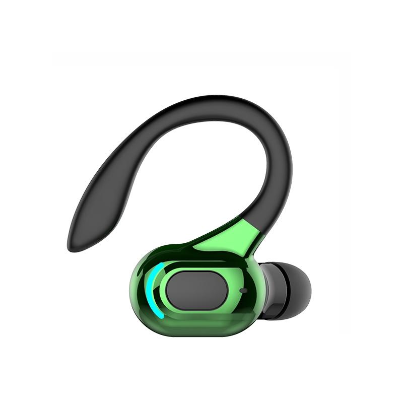 Wireless Sports Earphones - F8 Bluetooth 5.1 Ear-mounted Stereo - Black + Green 3