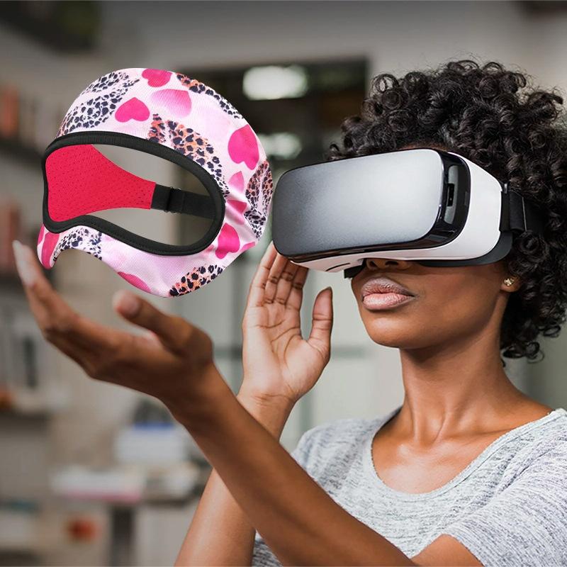 Breathable Vr Eye Mask - Sweatproof - Black White Flower 12