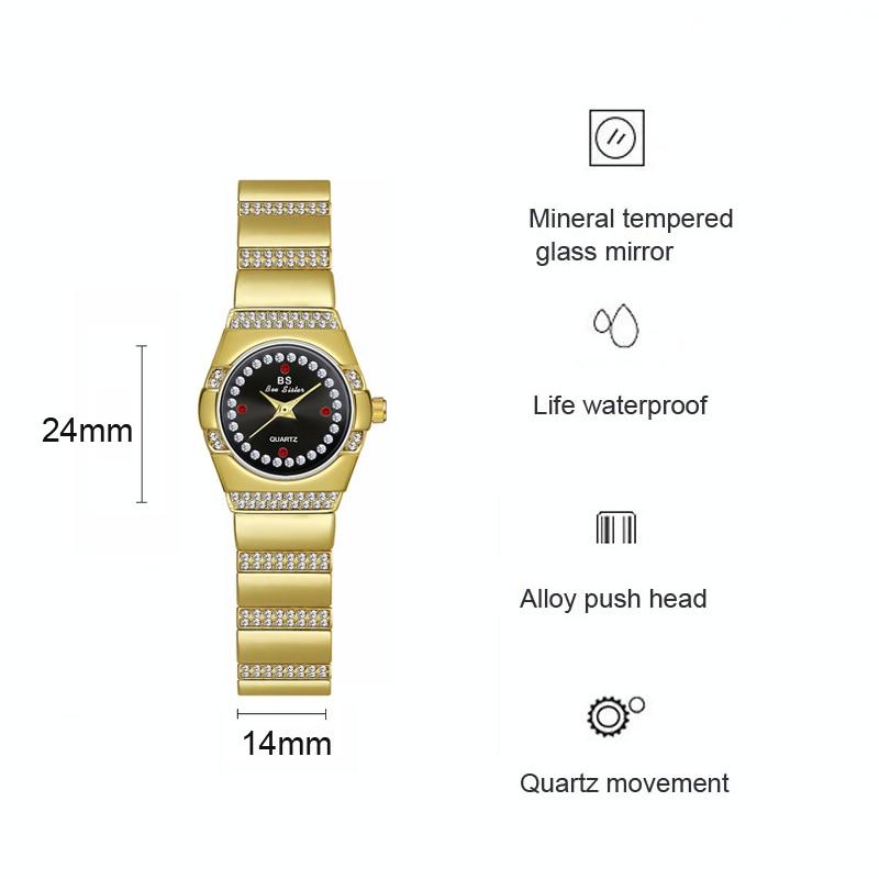 Timeless Diamond Women Watch - Classic Design - Golden White 4