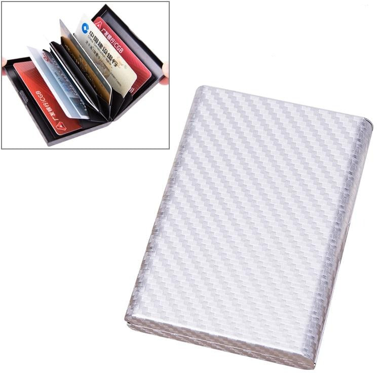 Aluminum Credit Card Holder - Secure & Compact - Carbon Silver 8