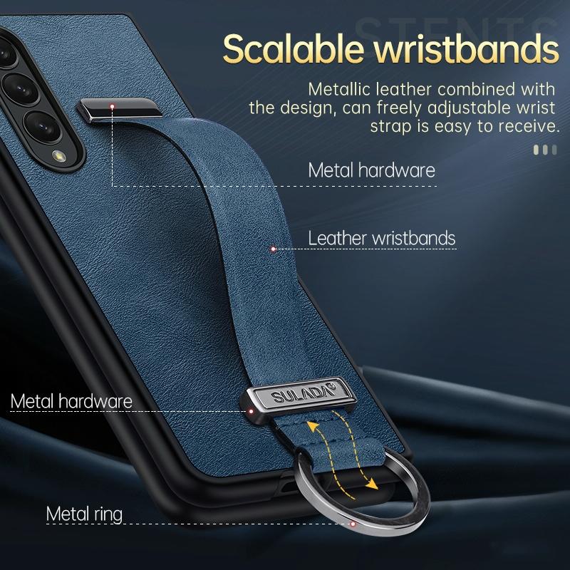 For Samsung Galaxy Z Fold4 5G Leather Shockproof Case 5