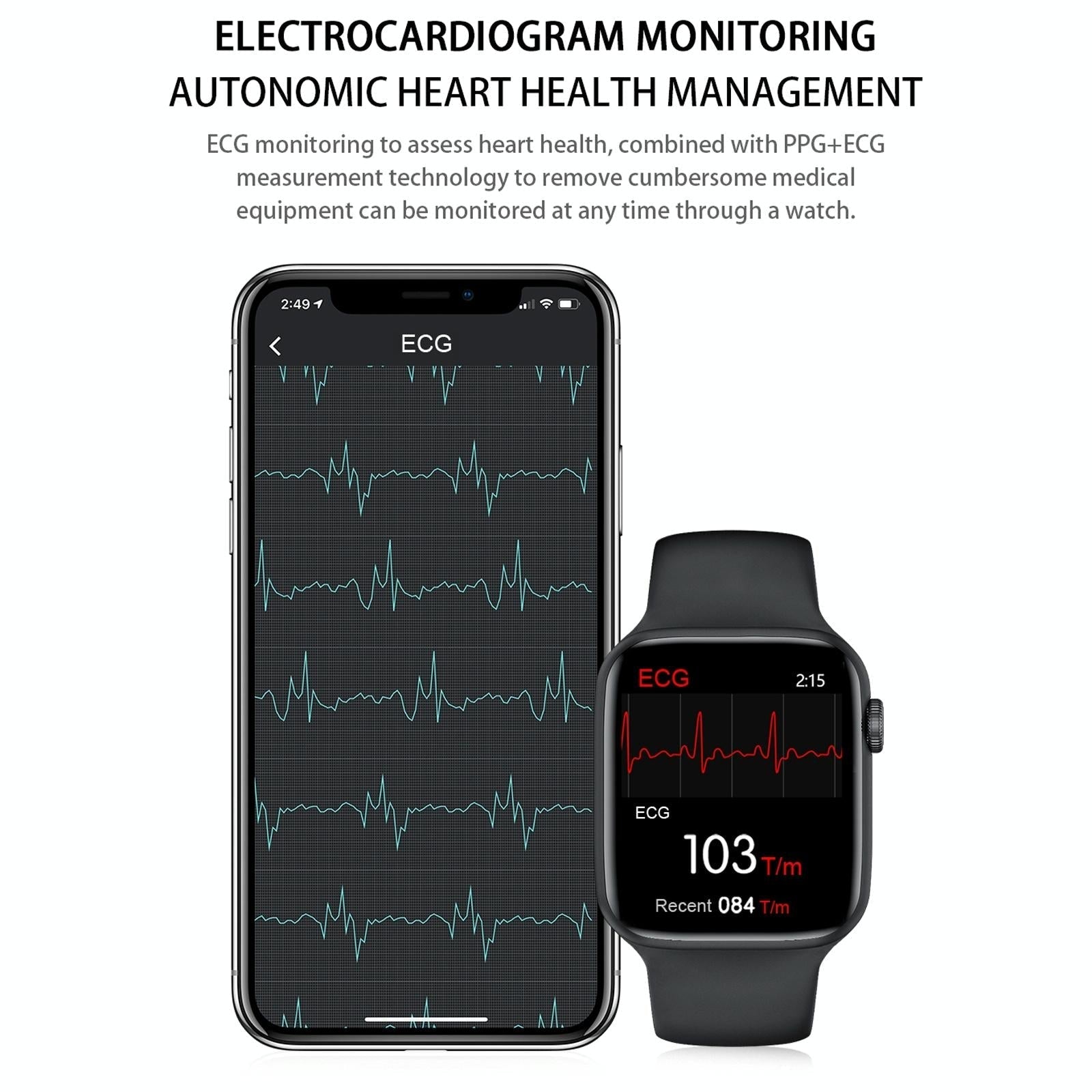 1.75 Inch Full Screen Ip67 Waterproof Smart Watch Support Sleep Monitor / Heart Rate Monitor / Bluetooth Call - Blue 6