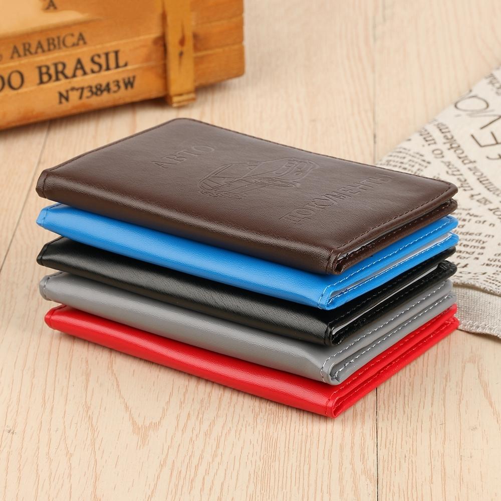 Stylish Pu Leather Driving License Holder Wallet - Red 12