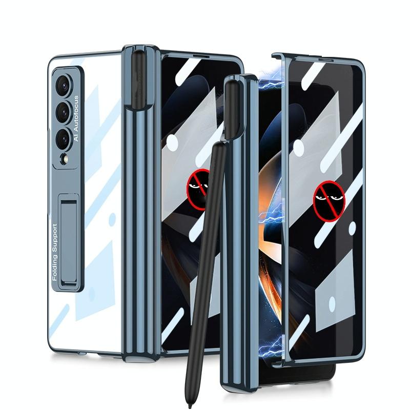 For Samsung Galaxy Z Fold4 5G Magnetic Privacy Case - Foldable - Black 12