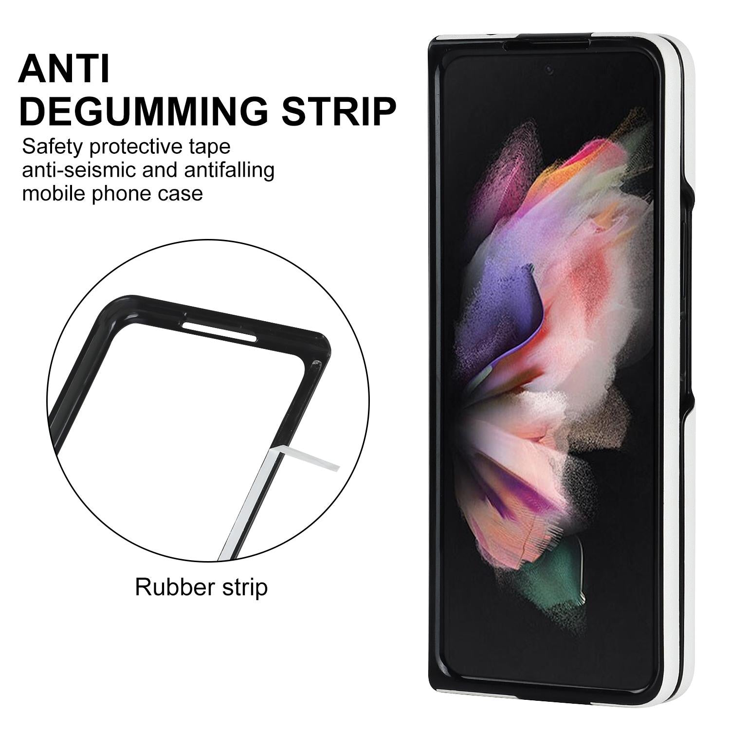 For Samsung Galaxy Z Fold4 5G Foldable Microfiber Phone Case - Rhombic Design - Pink 10
