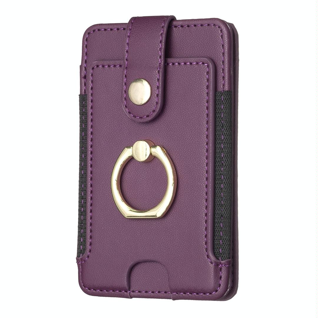 Metal Ring Card Bag Sticker For Mobile Phones - Blue