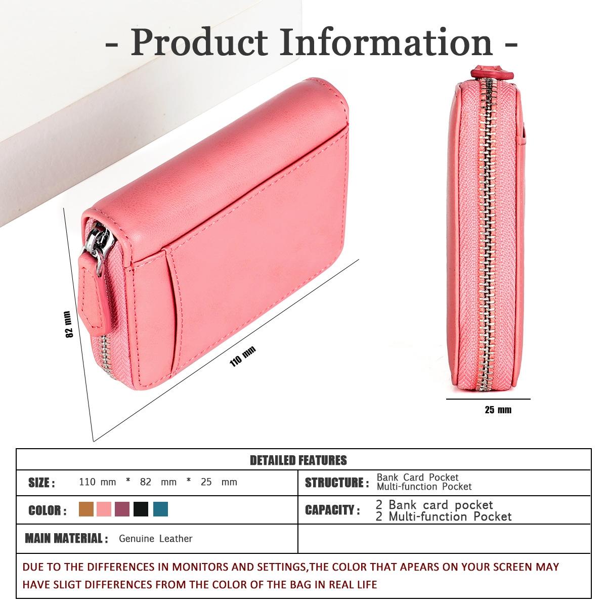 Rfid-protected Leather Coin Purse - Secure & Stylish - Black 3