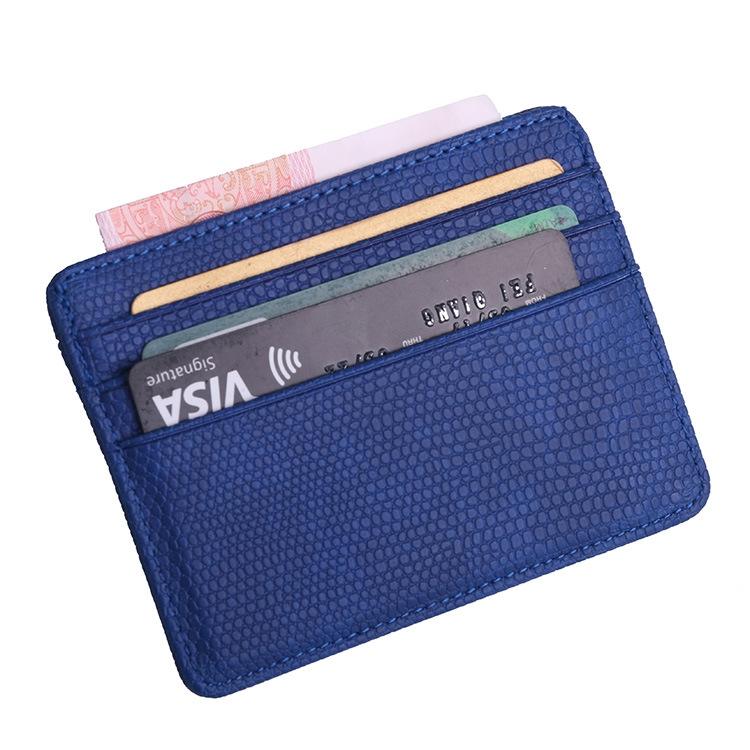 Pu Rfid Card Holder with Lizard Pattern - Sky Blue 10