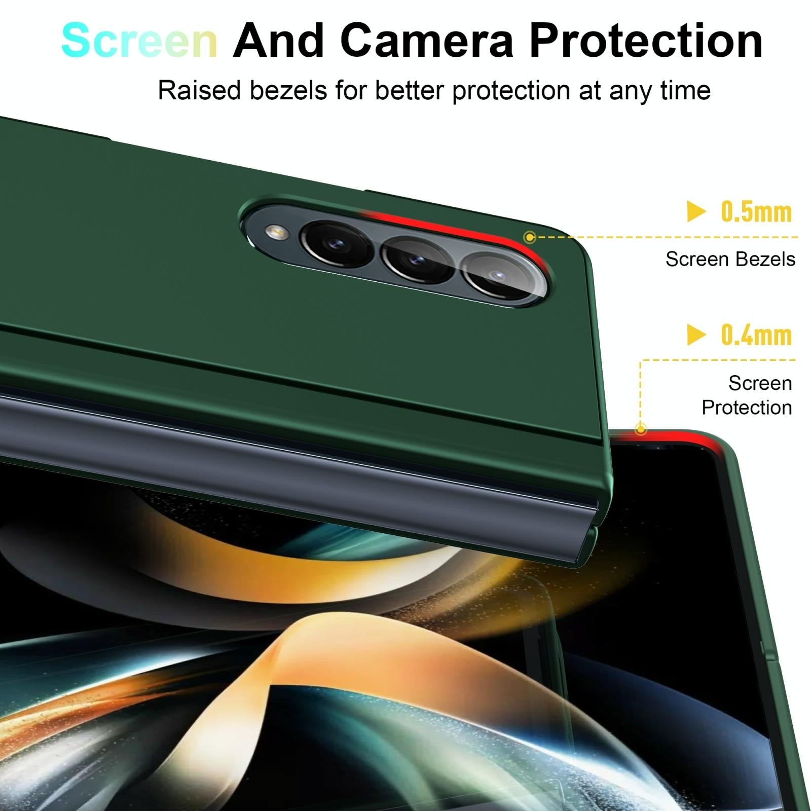 For Samsung Galaxy Z Fold4 5G Foldable Phone Case With Holder - Full Coverage - Dark Purple 4