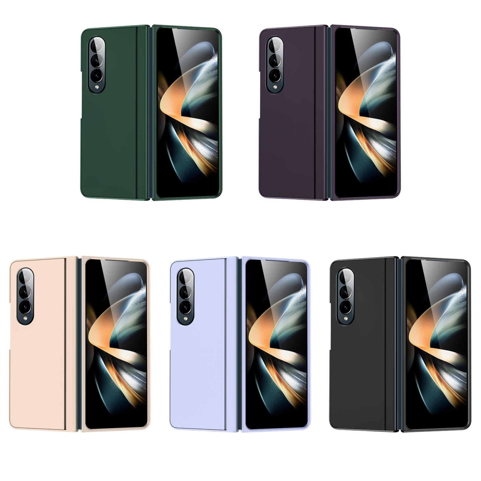 For Samsung Galaxy Z Fold4 5G Foldable Phone Case With Holder - Full Coverage - Dark Purple 9