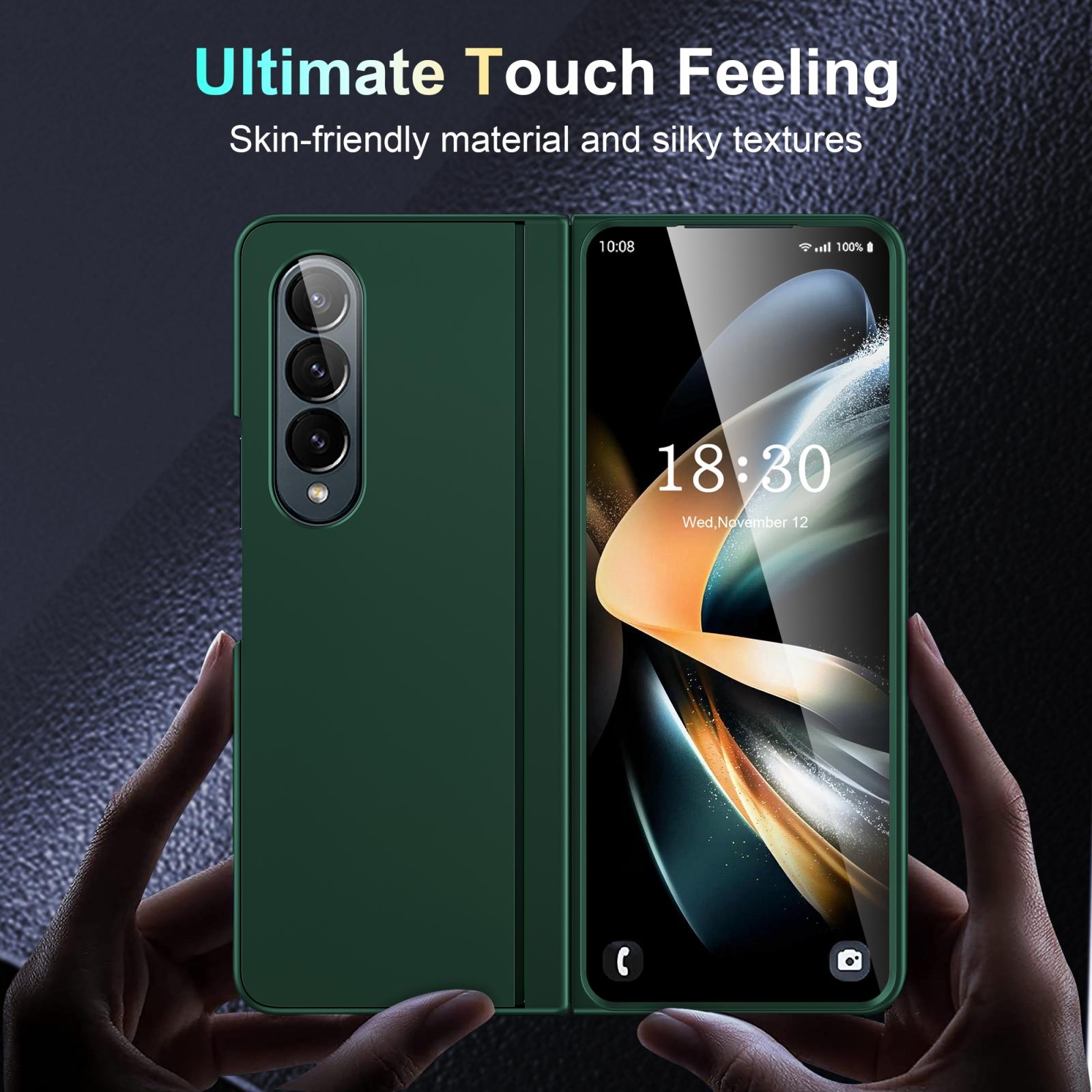 For Samsung Galaxy Z Fold4 5G Foldable Phone Case With Holder - Full Coverage - Dark Purple 10