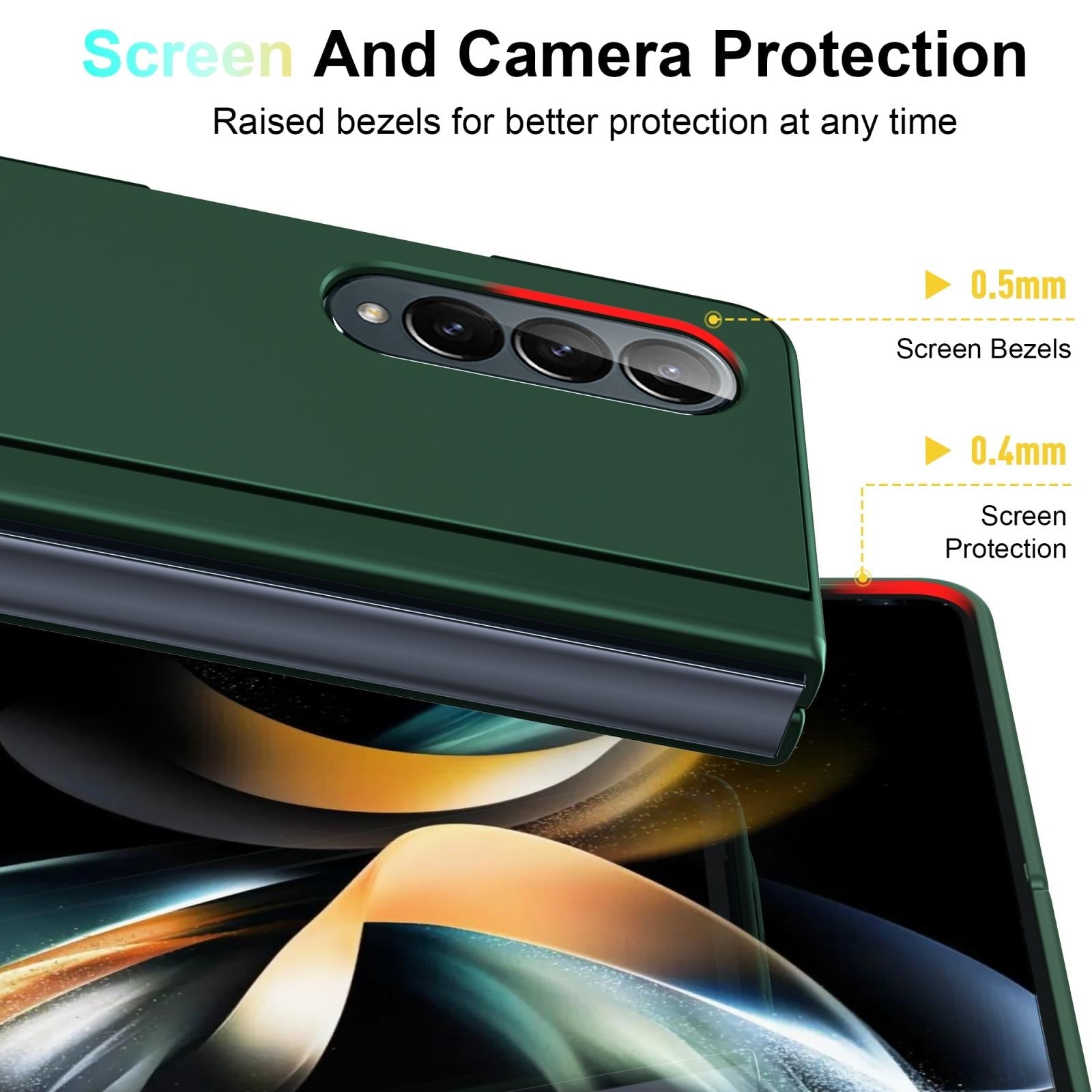 For Samsung Galaxy Z Fold4 5G Foldable Phone Case With Holder - Full Coverage - Dark Purple 11