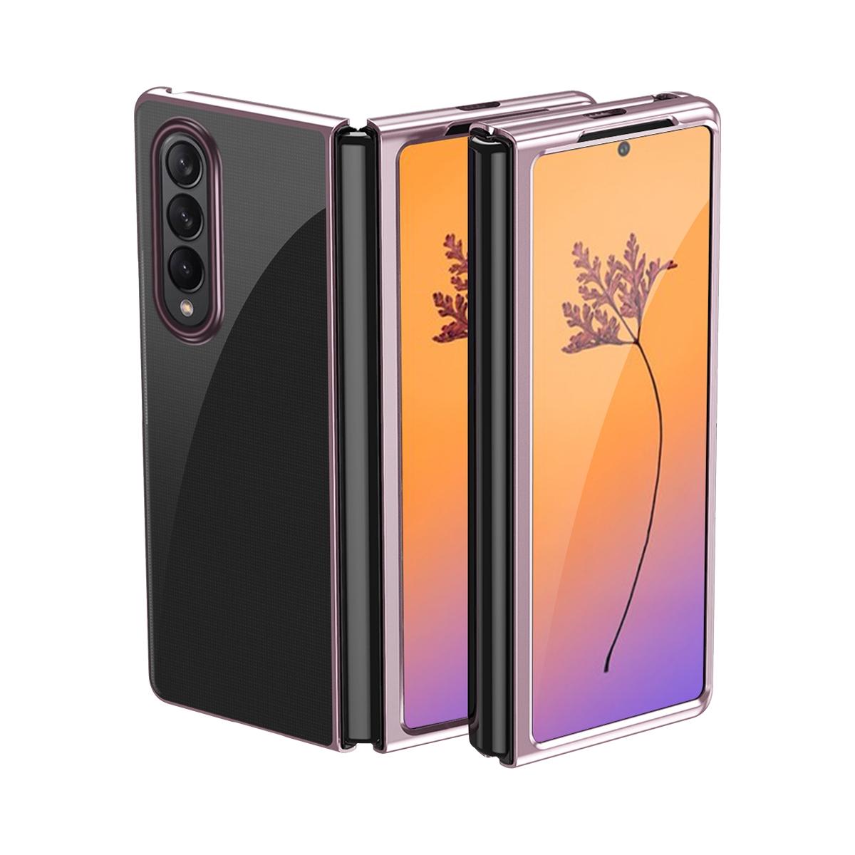 For Samsung Galaxy Z Fold4 5G Shockproof Clear Phone Case - Silver 12