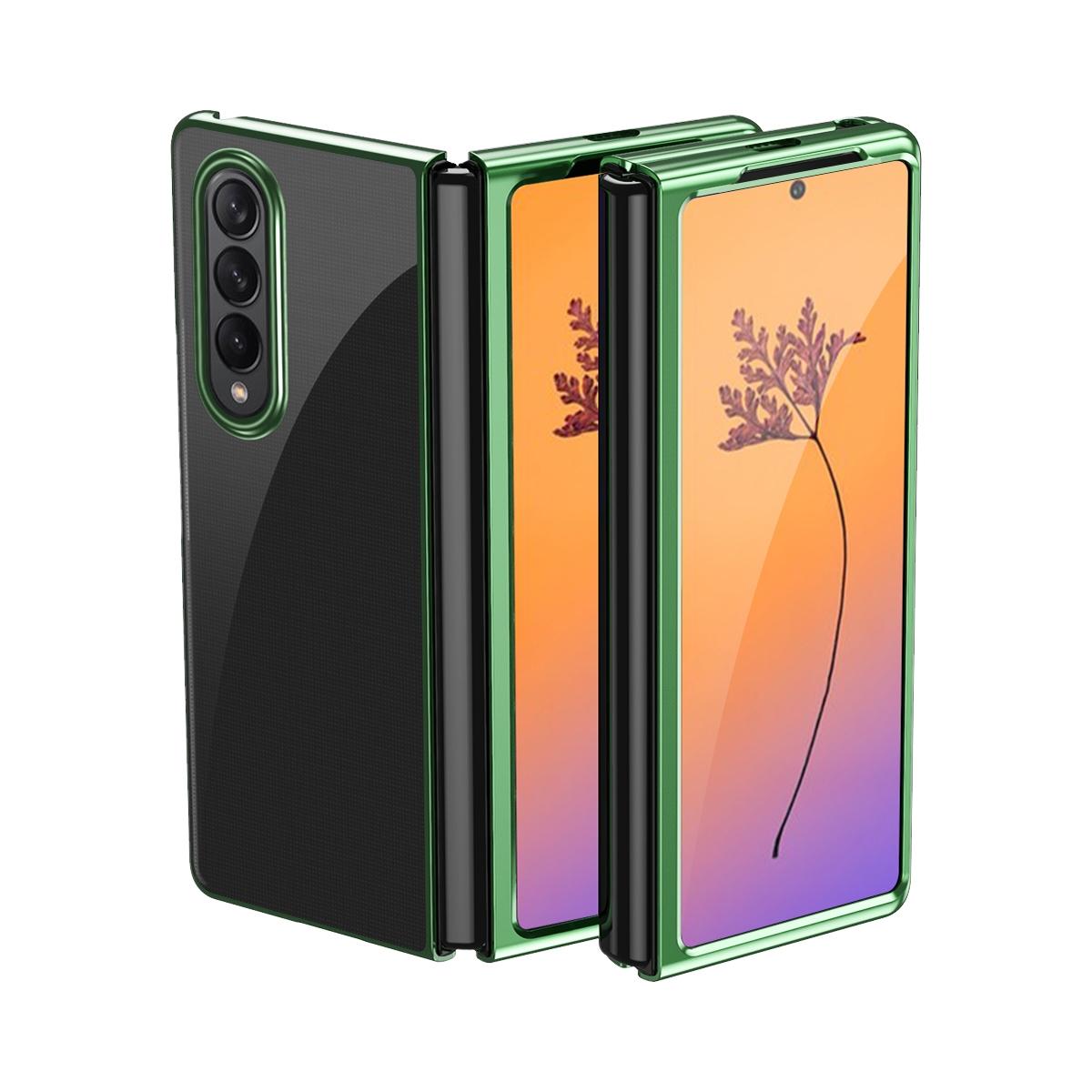 For Samsung Galaxy Z Fold4 5G Shockproof Clear Phone Case - Silver 13