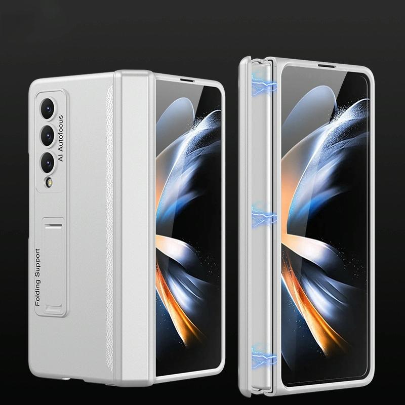 For Samsung Galaxy Z Fold4 5G Foldable Magnetic Hinged Case - Gold 8
