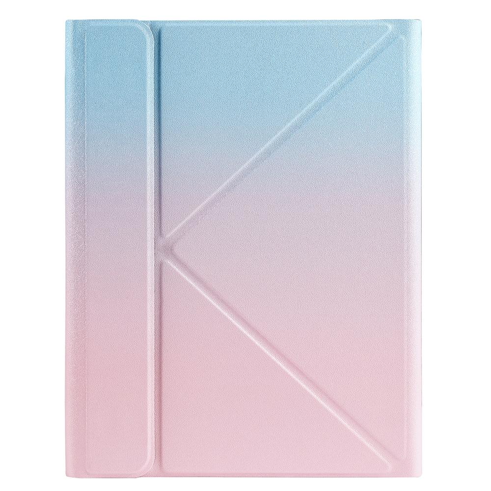 10.2 / 10.5 Inch Bluetooth Keyboard Tablet Case With Triangle Holder & Pen Slot - Gradient Blue Pink 13