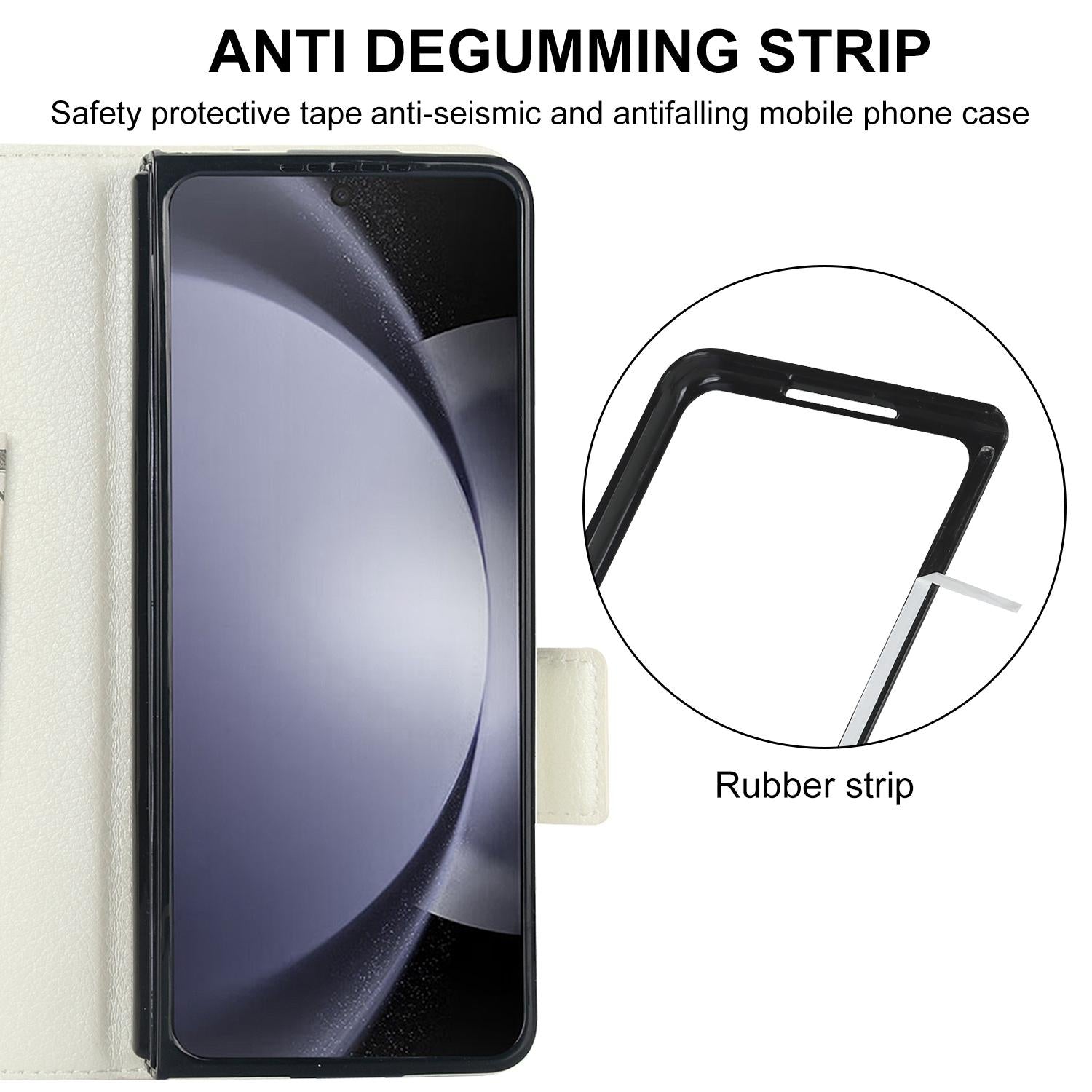 For Samsung Galaxy Z Fold4 5G Leather Phone Case With Pen Slot - Brown 13