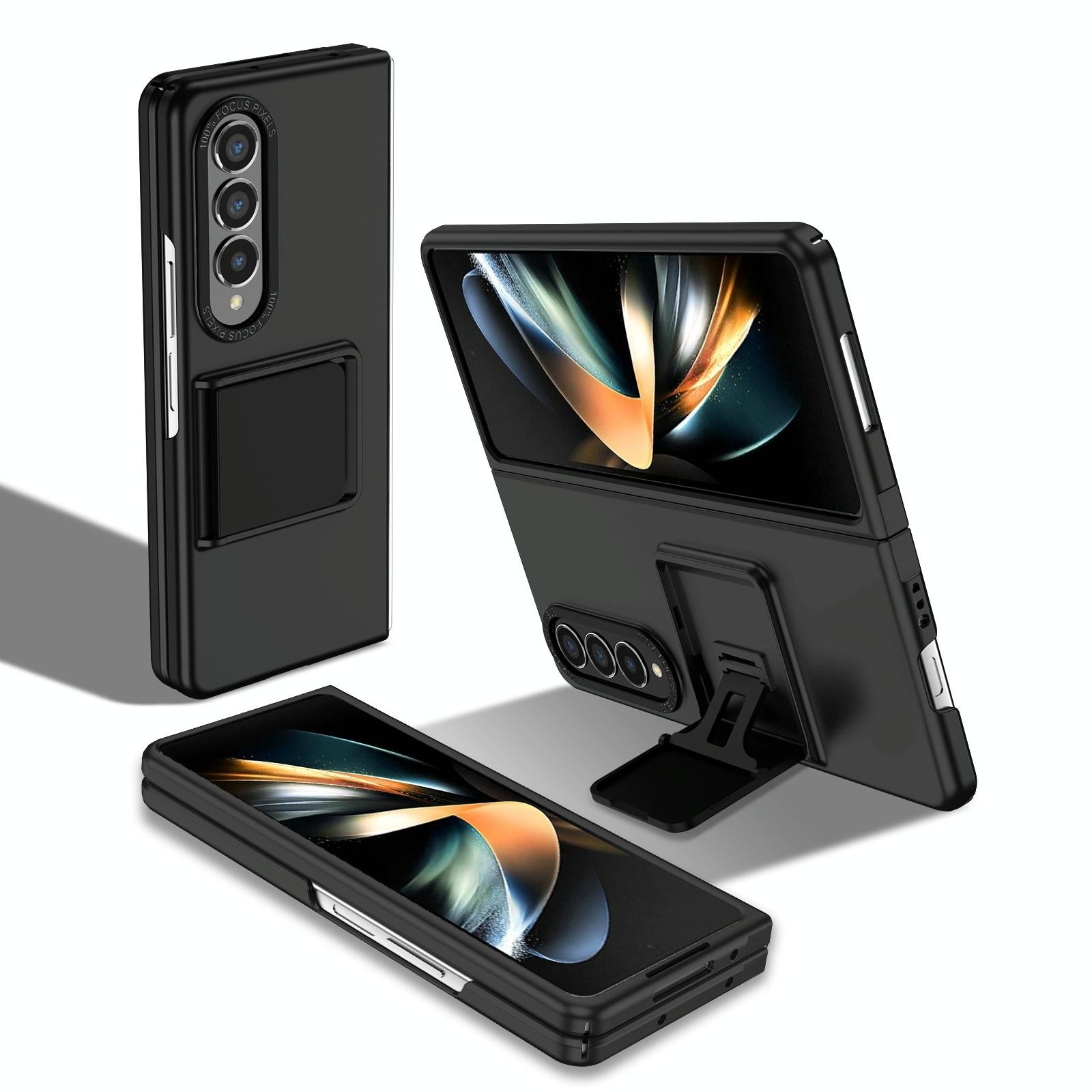 For Samsung Galaxy Z Fold4 5G Foldable 3D Design Phone Case - Green 8