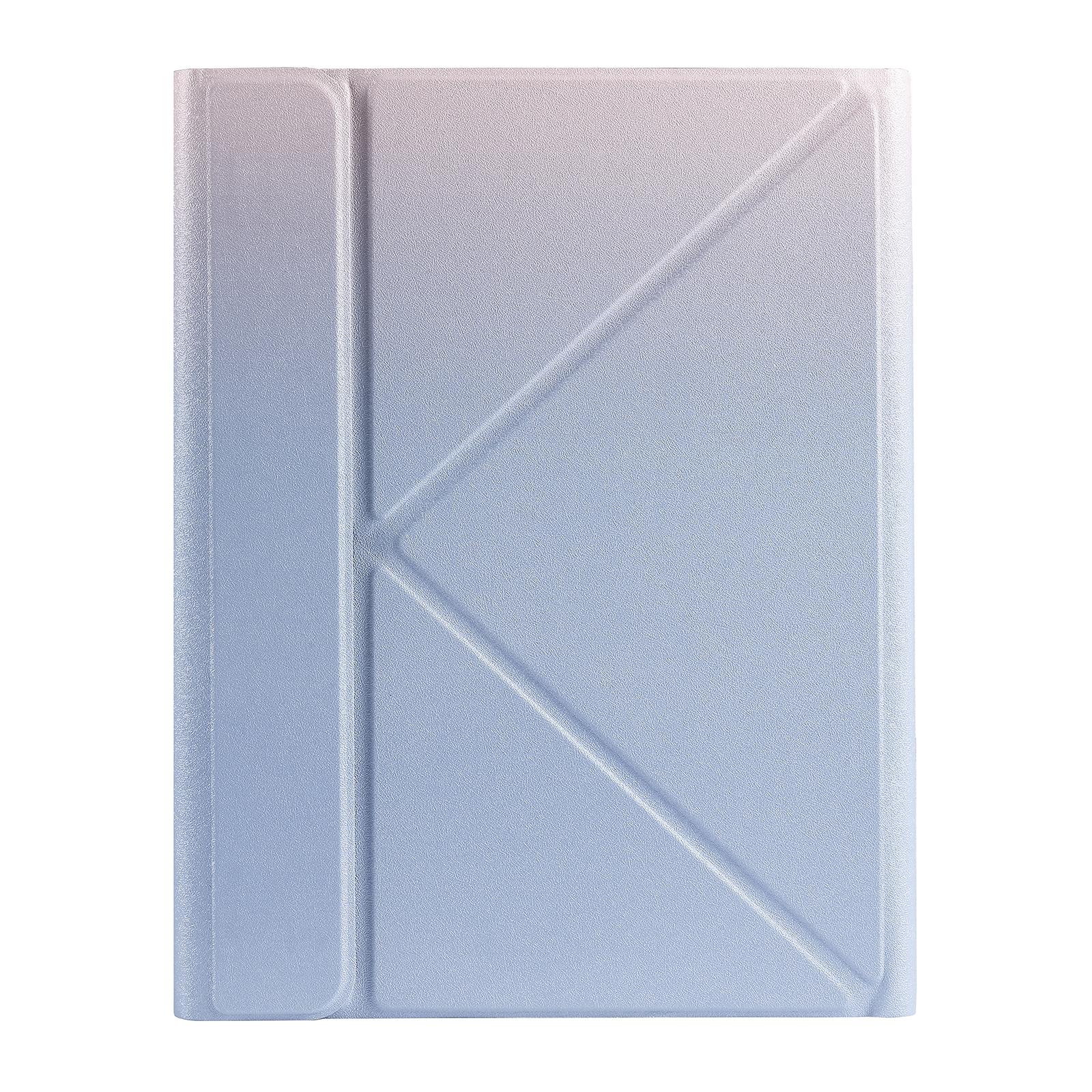 10.2 / 10.5 Inch Bluetooth Keyboard Tablet Case With Triangle Holder & Pen Slot - Gradient Blue Pink 3