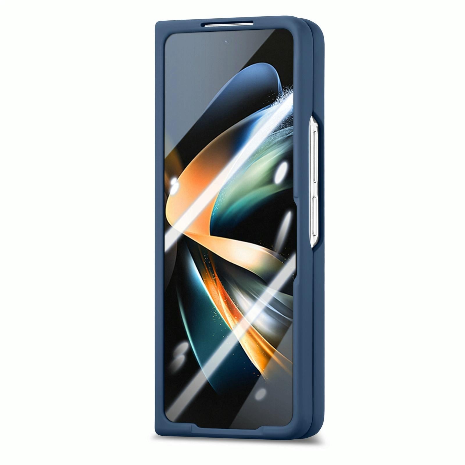 For Samsung Galaxy Z Fold4 5G Vintage Leather Fold Case - Black 3
