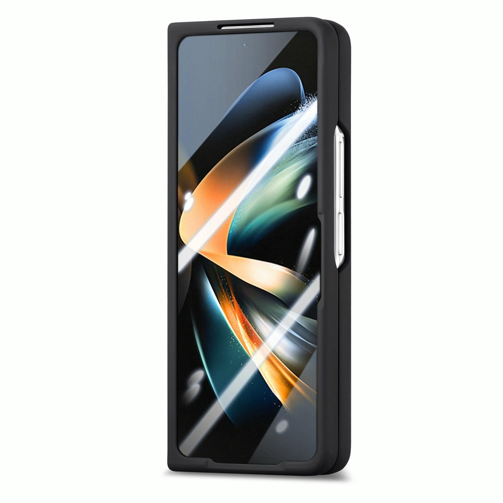For Samsung Galaxy Z Fold4 5G Vintage Leather Fold Case - Black 8