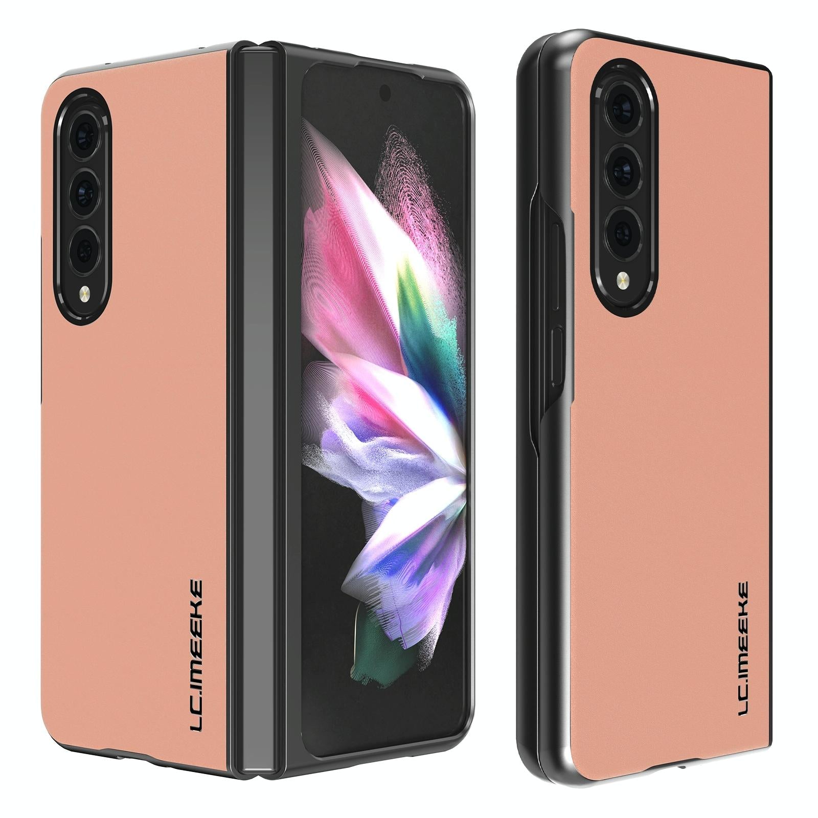 For Samsung Galaxy Z Fold4 5G Leather Shockproof Case - Brown