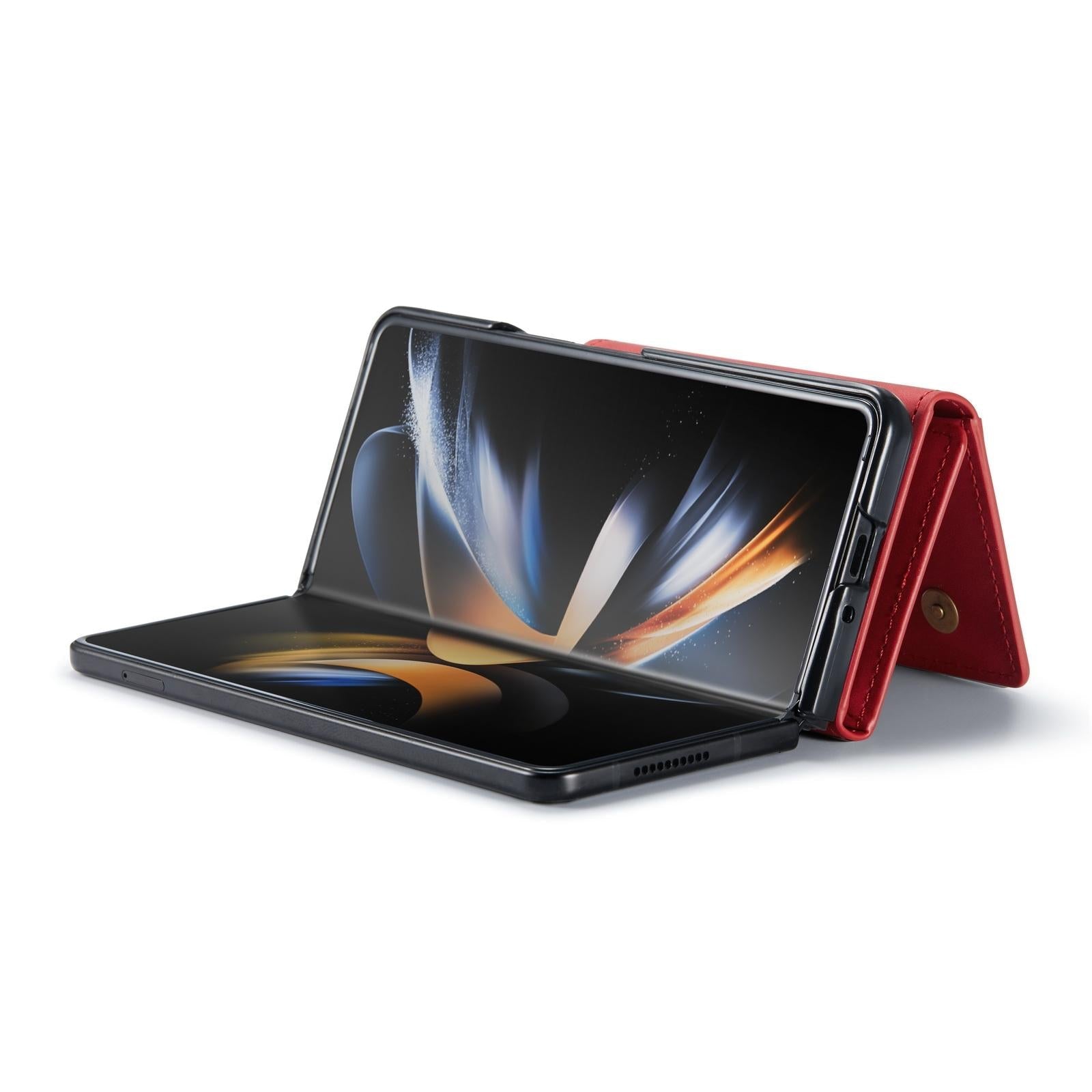 For Samsung Galaxy Z Fold4 5G Wallet Case - 3 Fold Multi Card Holder - Black 11