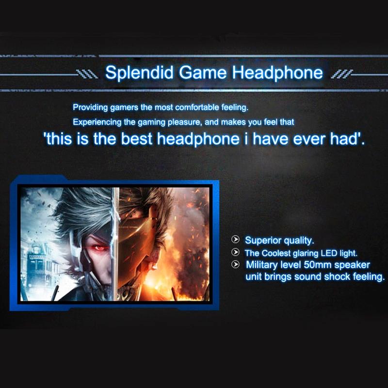 Over-Ear Gaming Headset With Mic & Led Light 2.2M Cable - Orange 8
