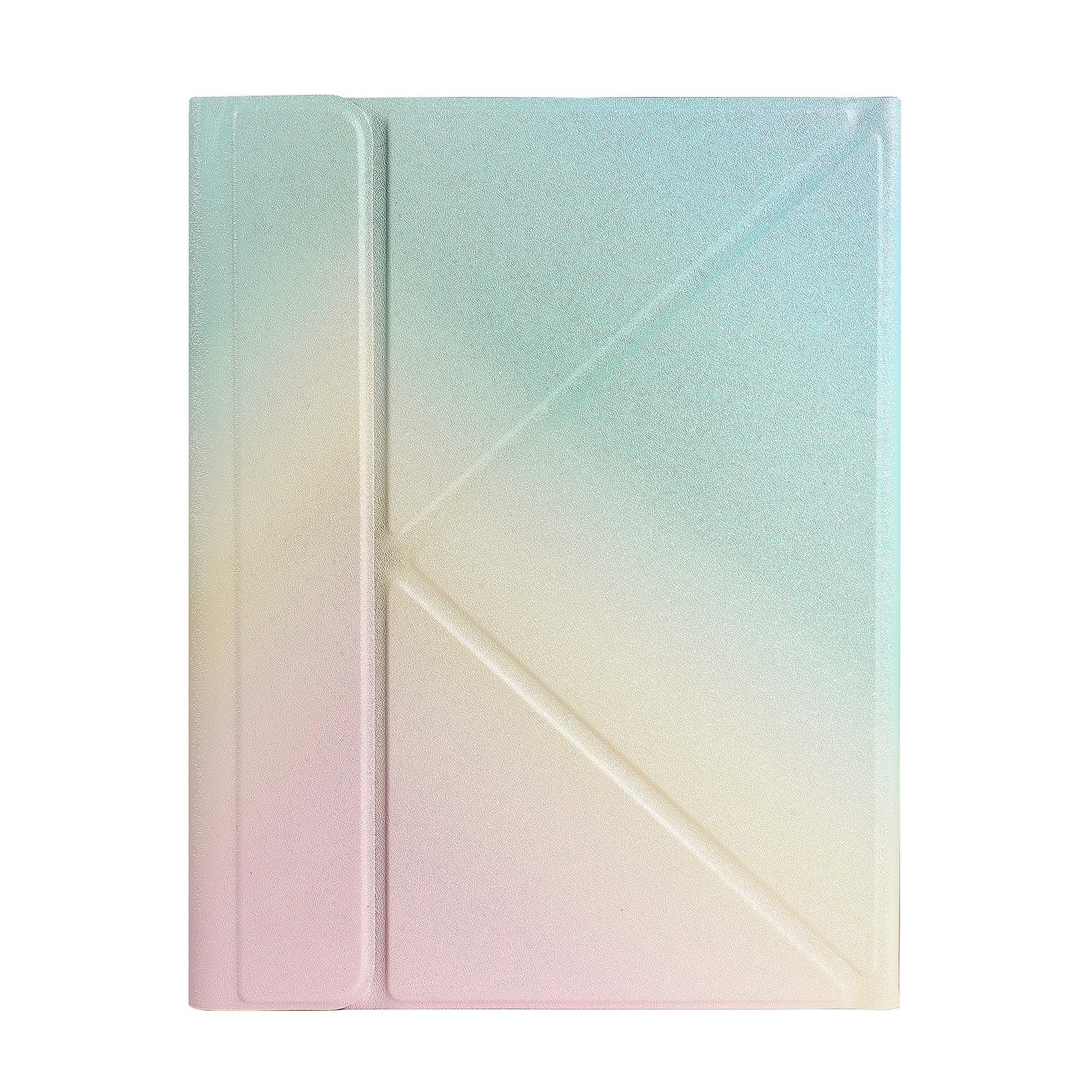 Bluetooth Keyboard Leather Case For Ipad Pro 11 With Holder & Pen Slot - Gradient Blue Pink 8