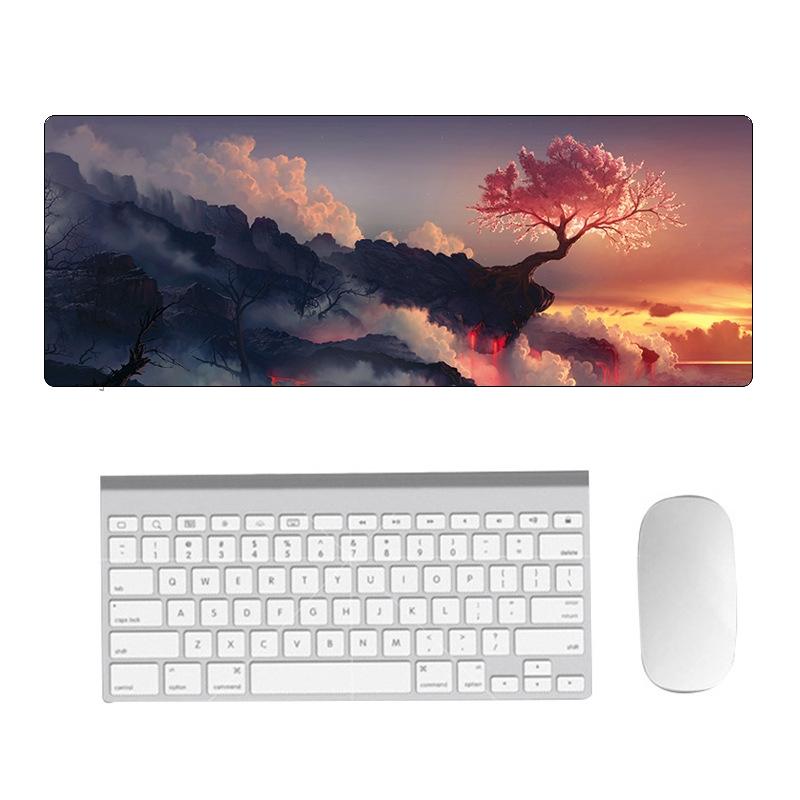 Fantasy Pattern Mouse Pad 300 X 800 X 3Mm Hand Painted - 5 Volcanic Tree