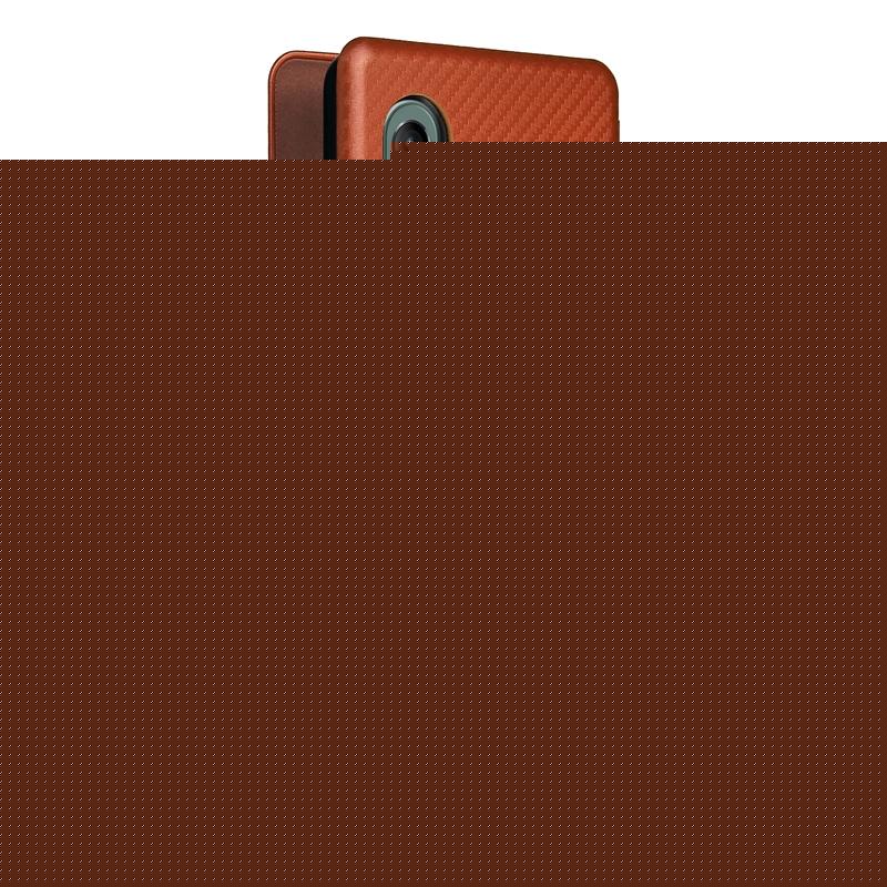 For Samsung Galaxy Z Fold4 5G Carbon Fiber Flip Leather Case - Brown 10