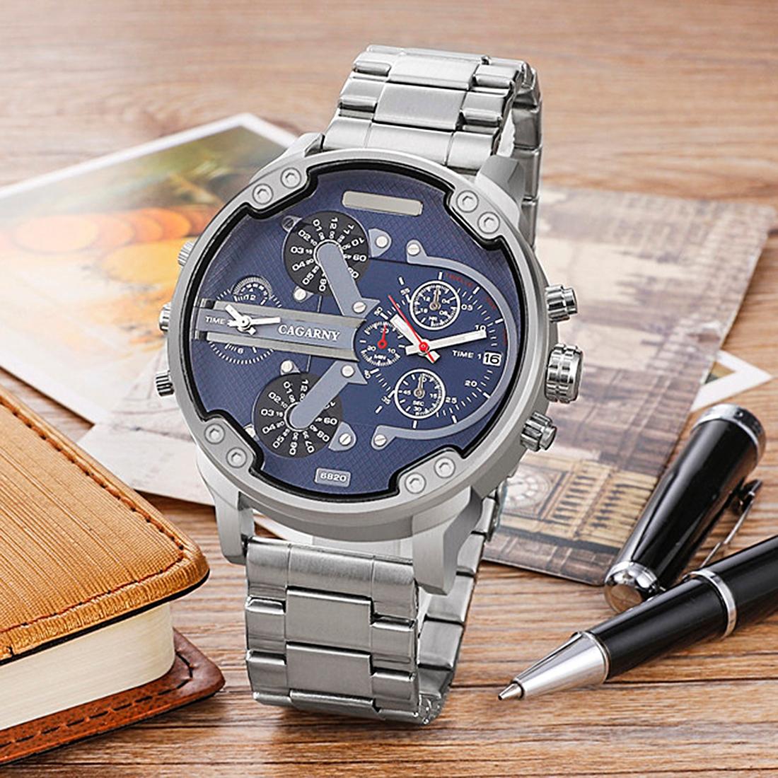 Large Dial Dual Time Zone Business Watch - Fashionable Quartz - Wa0024E 10