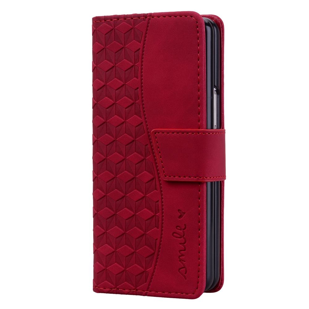 For Samsung Galaxy Z Fold4 5G Leather Phone Case With Diamond Buckle And Lanyard - Black 9
