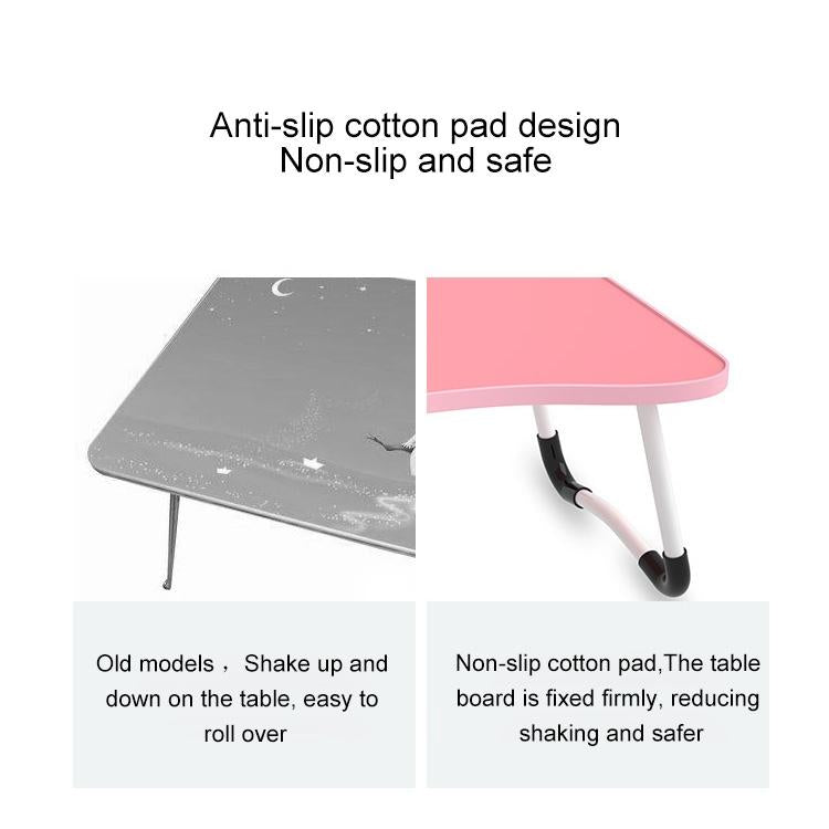 Adjustable Folding Laptop Desk - Non-slip W-shaped Legs Square Pattern Portable Cloud Design - Hcb5115E 4