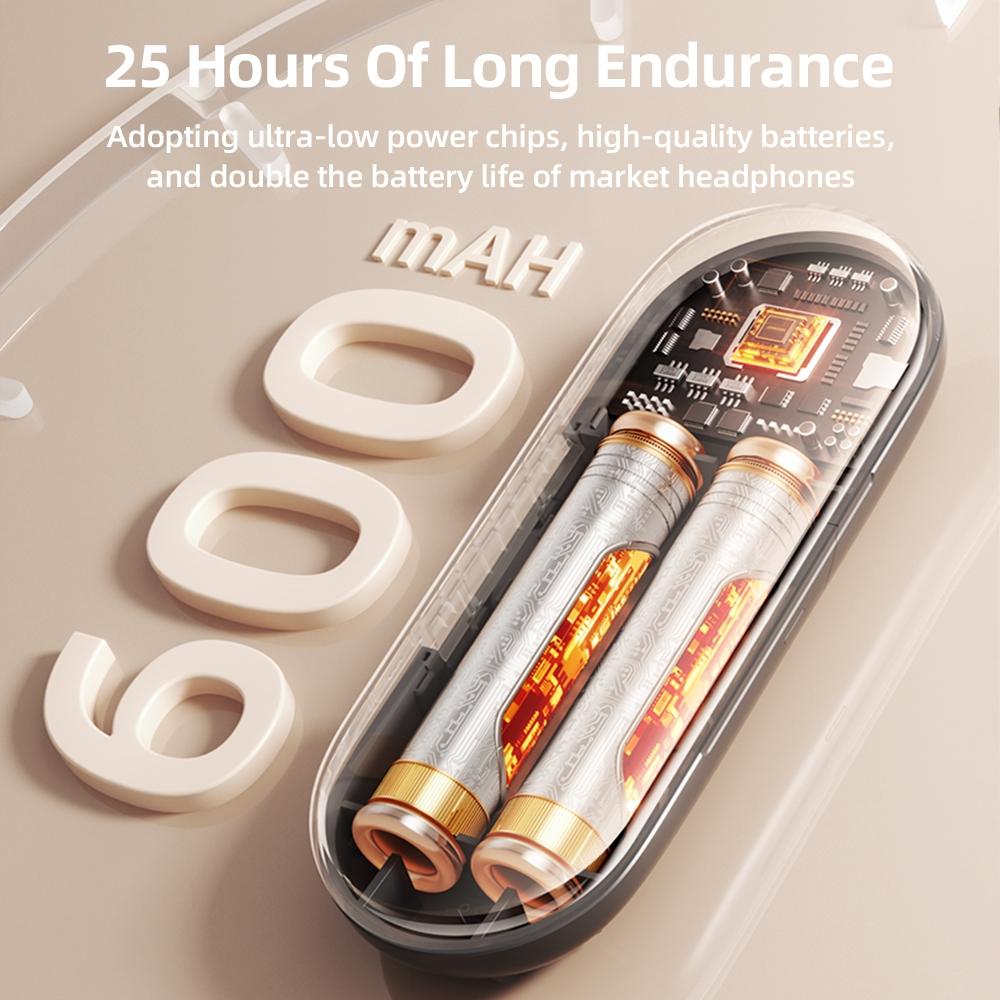 Waterproof True Wireless Noise-cancelling Bluetooth Earbuds - Orange 12