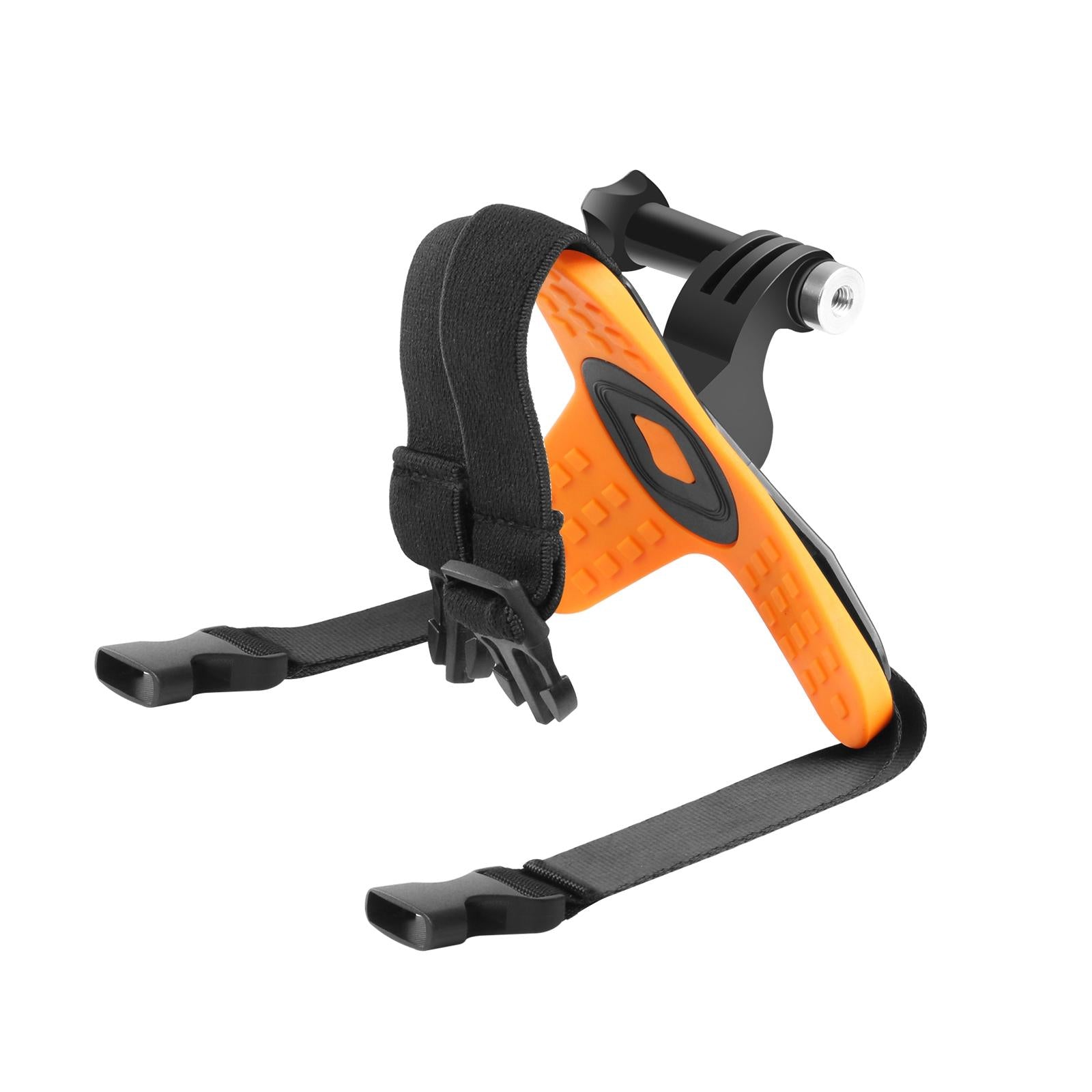 Universal Chin Strap Mount for Action Cameras - Orange 4
