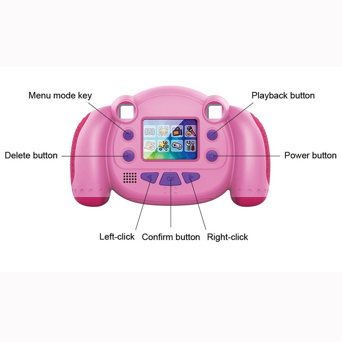 2.0 Inch Hd Screen Digital Children Camera - Pink 3mp 8