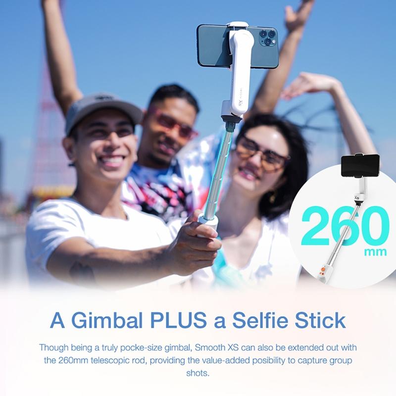 Smooth-xs Handheld Gimbal Stabilizer Selfie Stick - Pink 200g 10