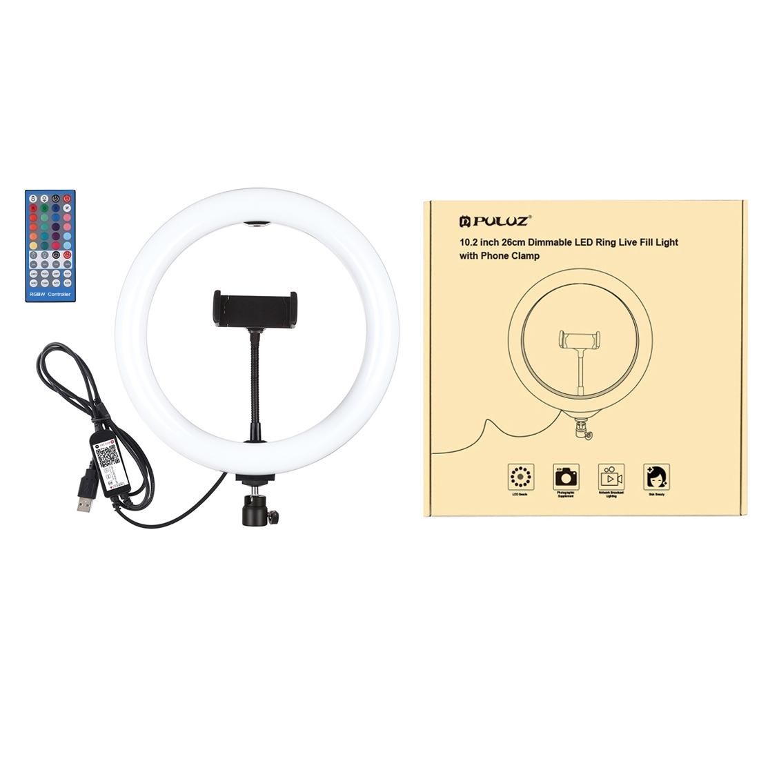 10.2 Usb Rgbw Led Ring Light with Tripod & Remote for Vlogging & Photography - Pink 15