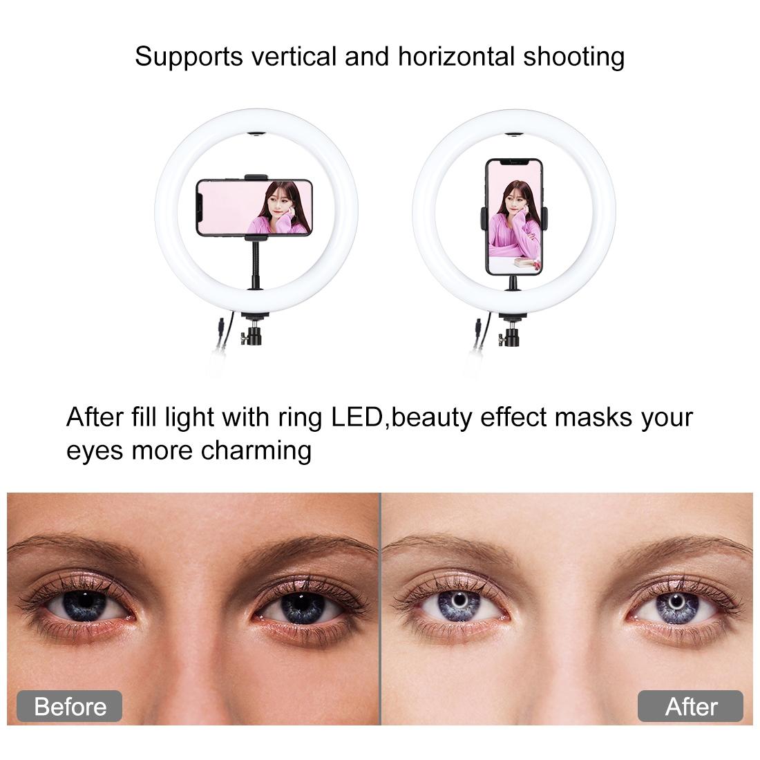10.2 Usb Rgbw Led Ring Light with Tripod & Remote for Vlogging & Photography - Pink 12