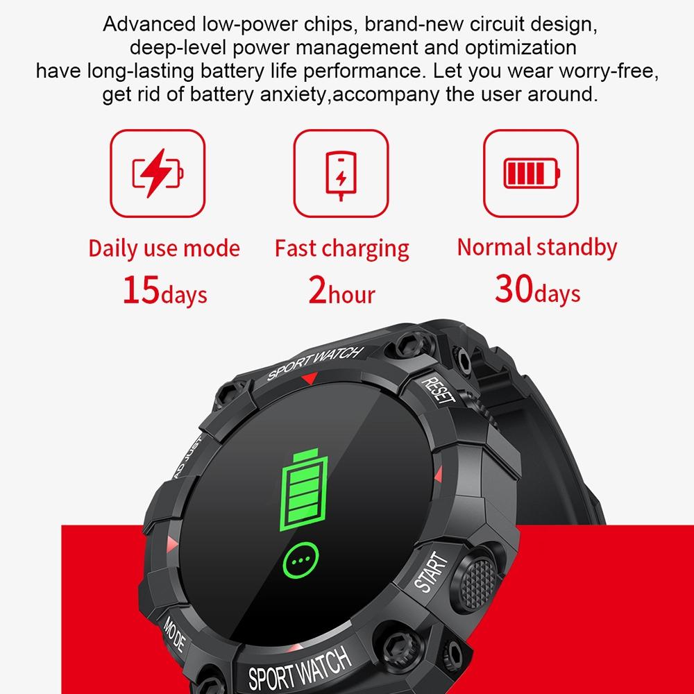 1.3 Inch Colour Round Screen Sport Smart Watch Support Heart Rate / Multi-Sports Mode - Pink 5