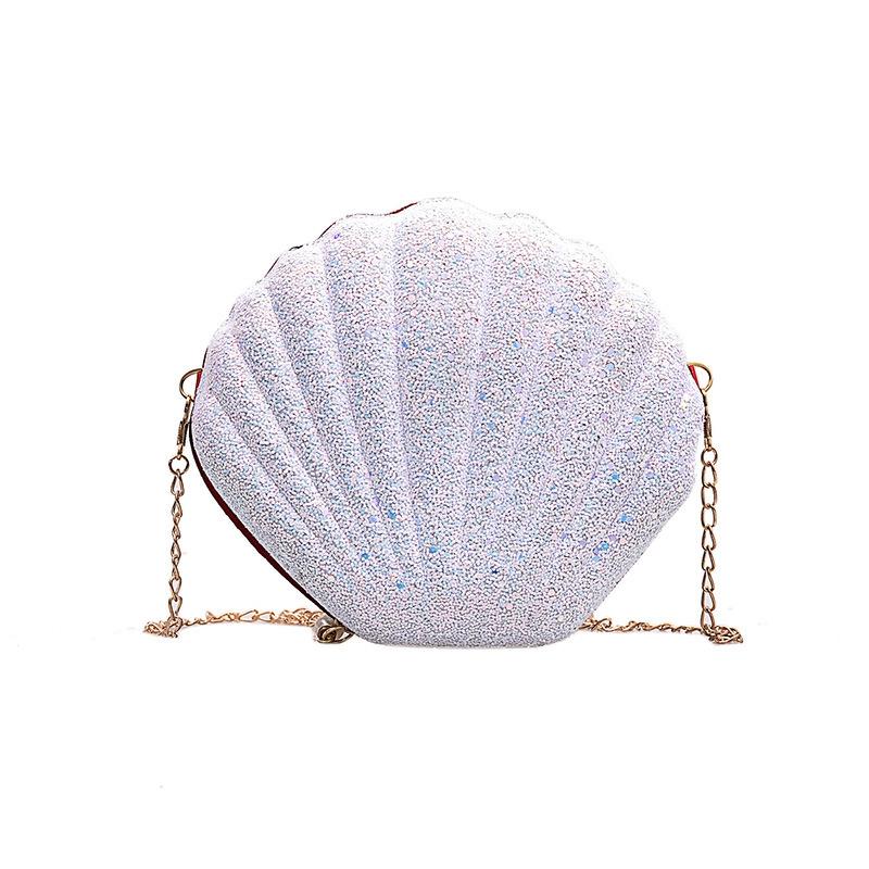Sequined Shell Crossbody Bag Single Shoulder Fashion Accessory - Pink 10