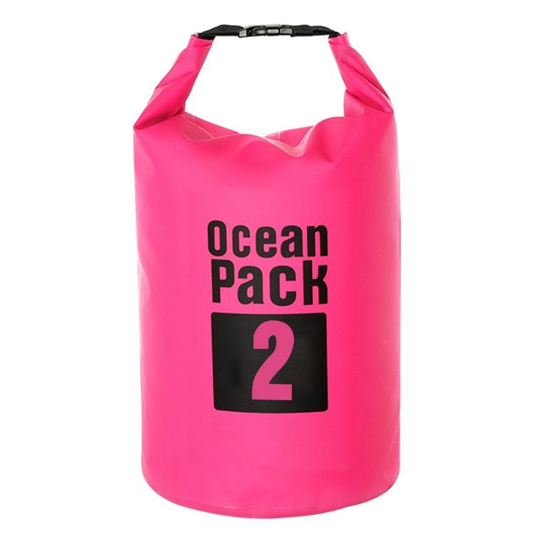 Waterproof Outdoor Dry Bag 2L Pvc Barrel Bag For Ultimate Protection - Pink