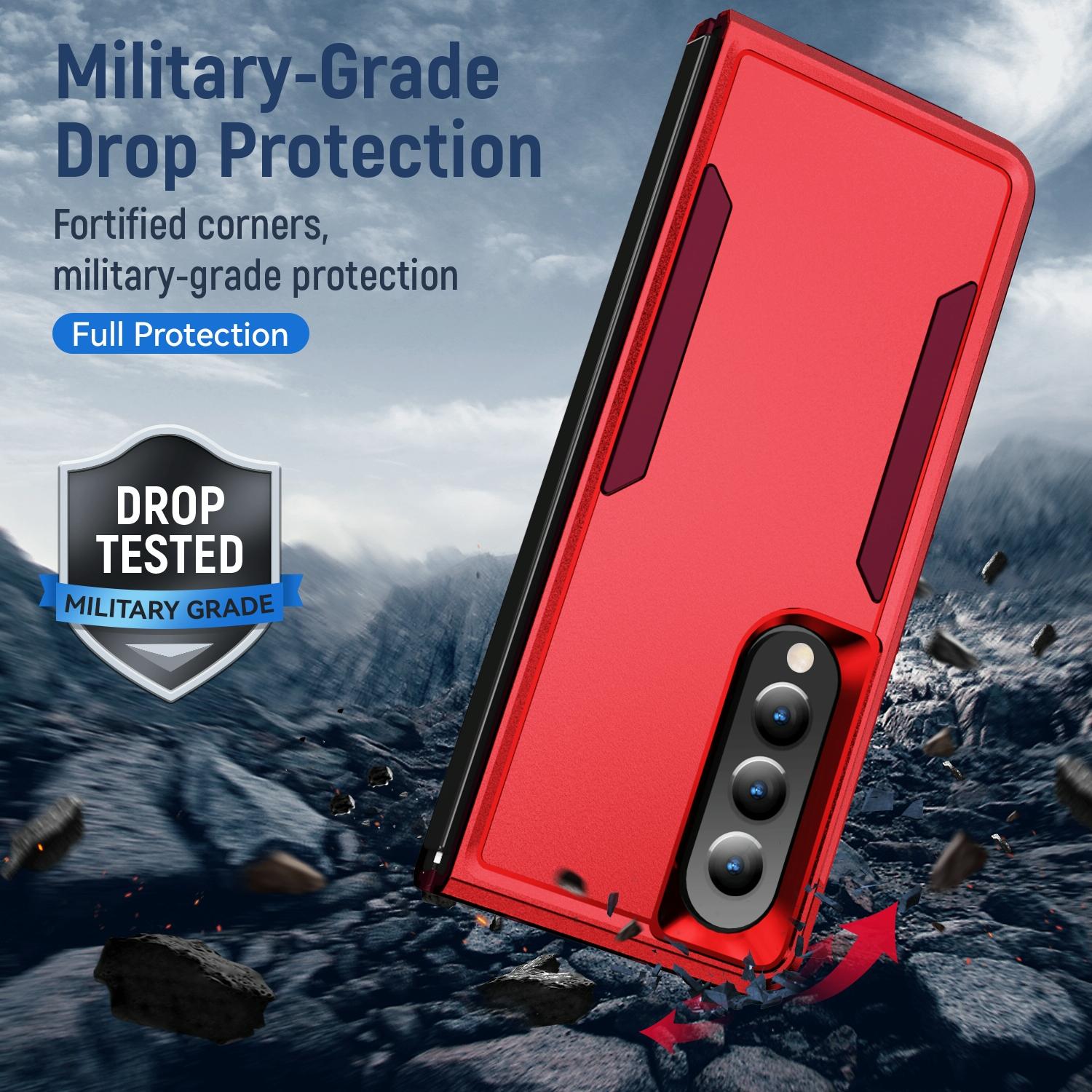 For Samsung Galaxy Z Fold4 5G Shockproof Pc Tpu Case - Green 4