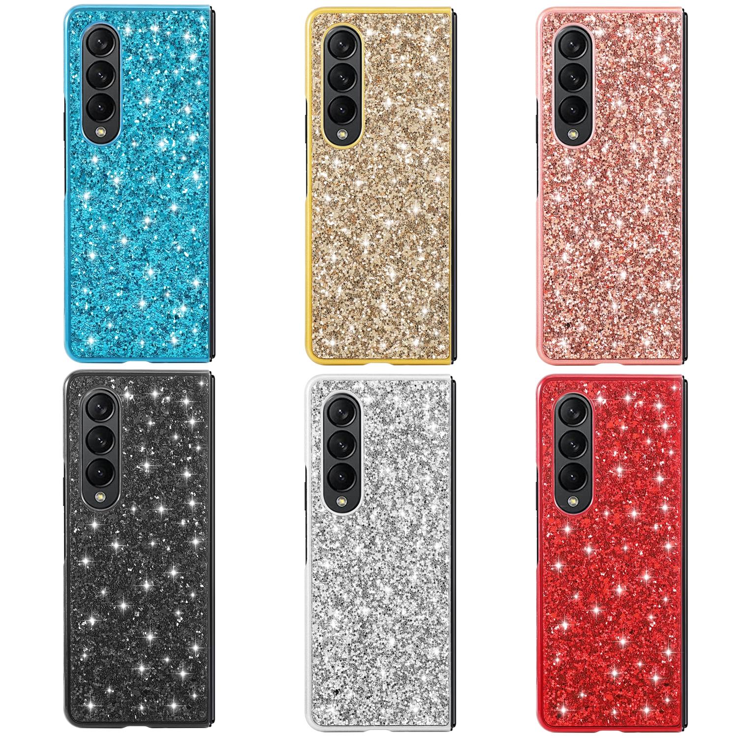 For Samsung Galaxy Z Fold4 5G Glitter Tpu Shockproof Case - Red 3