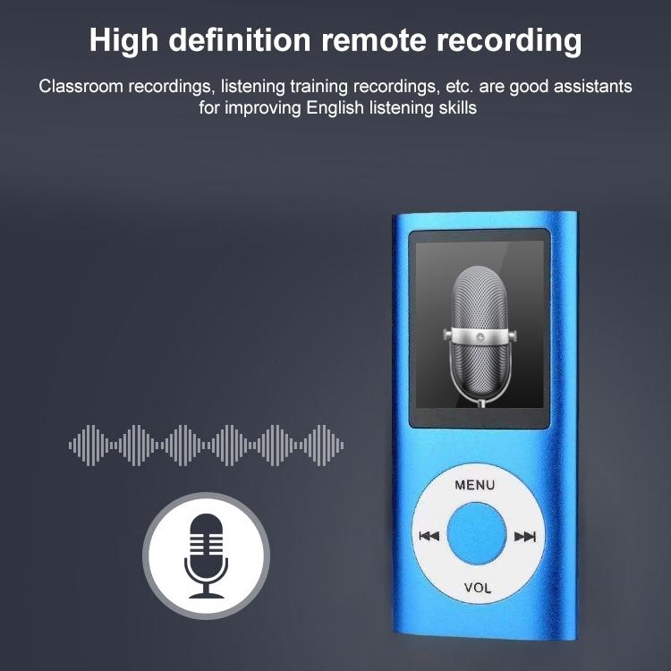 1.8 Inch Metal Mp4 Player + 16G Tf Card + Earphone + Cable - Blue - With 8G Tf Card+Earphone+Cable 6